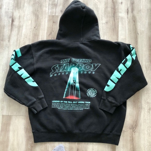 The Weeknd, XO Hoodie, 2017, Starboy, Legend of The Fall, Arena Tour, Size L - Picture 5 of 10